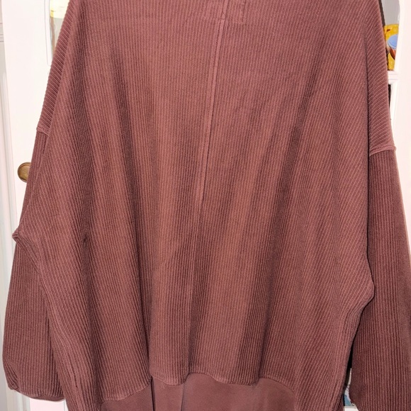 Aerie Chocolate Ribbed Knit Sweater - Picture 5 of 5